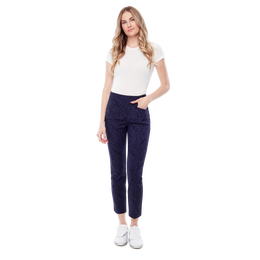 Metallic Damask 28&quot; Ankle Pant